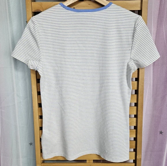 NWT Medium Lauren Ralph Lauren Crewneck Striped T-shirt - Picture 4 of 7